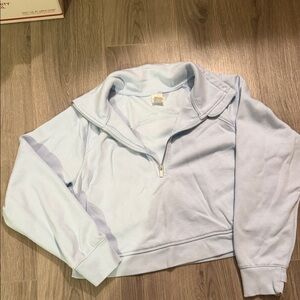 All in Motion Women's Light Blue Quarter-Zip Sweatshirt